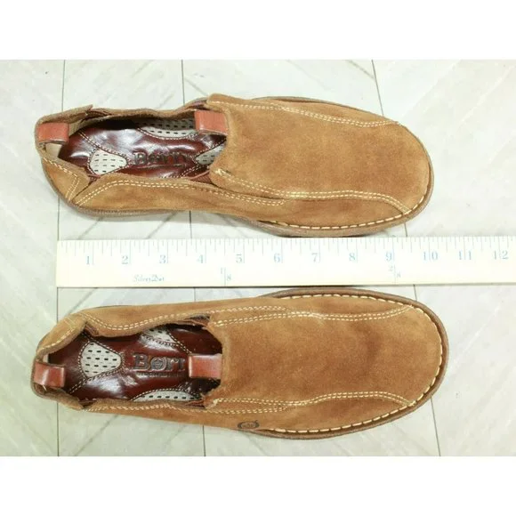 *Born Brown Suede Slip On Comfort Casual Loafer Shoes Size 10.5 Inches - Picture 7 of 9